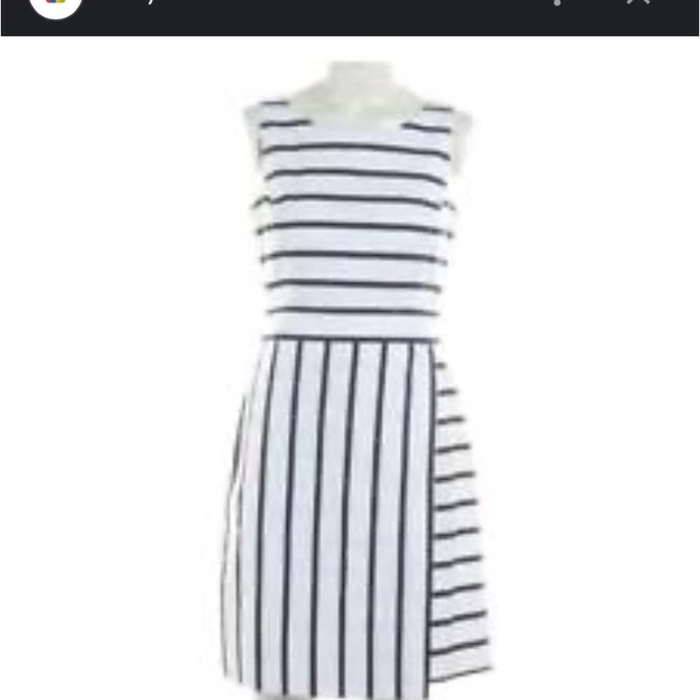 $19 sale Tommy Hilfiger Sleeveless Black & White Stripes Dress Size 2 nautical